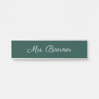 Chalk Board Green Teacher's Hanging Wall Nameplate