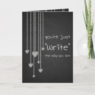 Chalk Board Heart Valentines Day Holiday Card