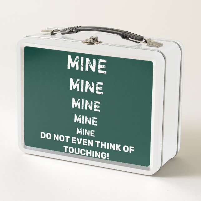 Chalk Board Look Do Not Touch Metal Lunch Box (Front)