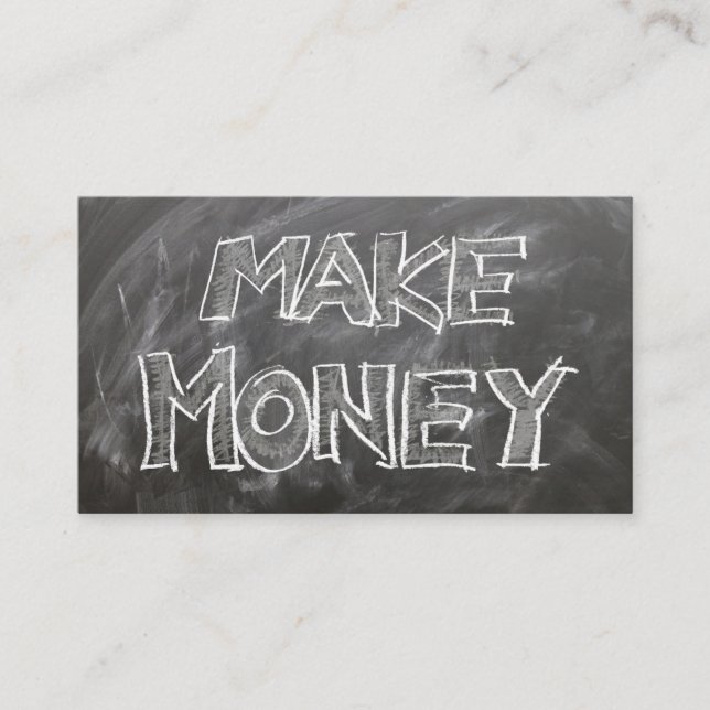 Chalk Board Style "Make Money" Card (Front)