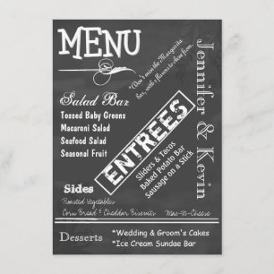 Chalk Board Typography Wedding Menu