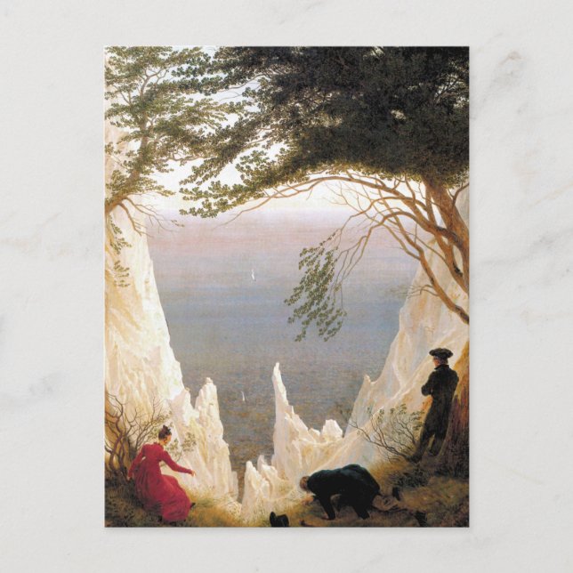 Chalk Cliffs on Rugen by Caspar David Friedrich Po Postcard (Front)