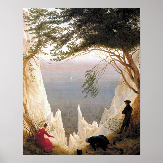 Chalk Cliffs On Rugen (Friedrich 1818) Poster (Front)