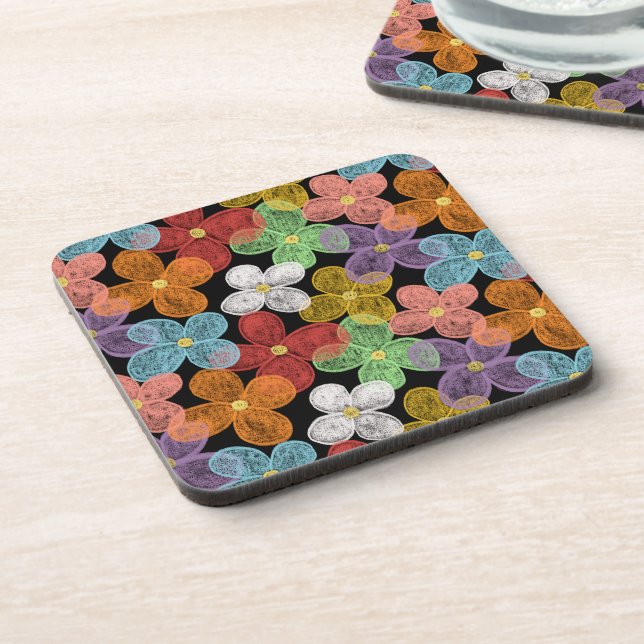 Chalk Daisies Coaster (Left Side)