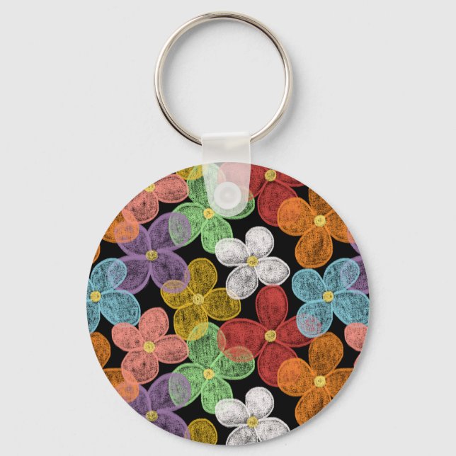 Chalk Daisies Key Ring (Back)