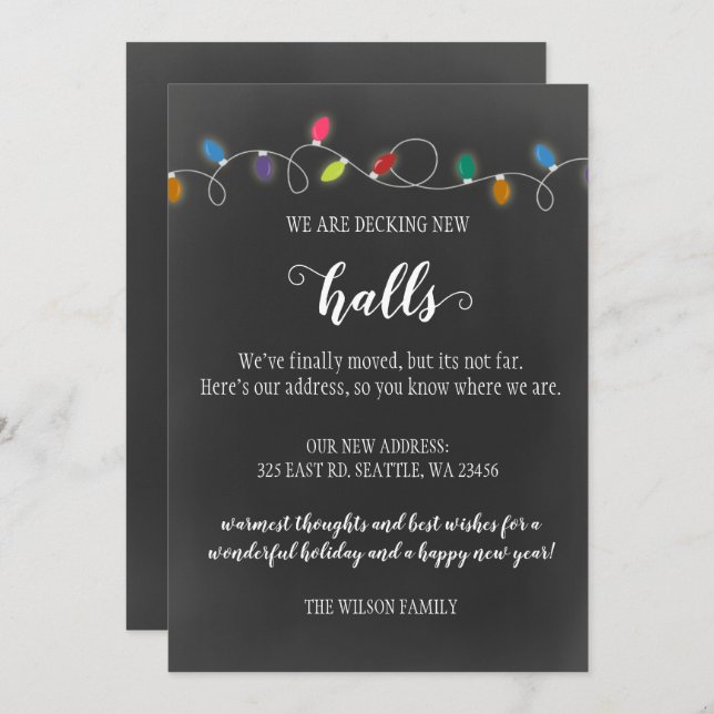 Chalk Decking The New Halls Moving Announcement (Front/Back)