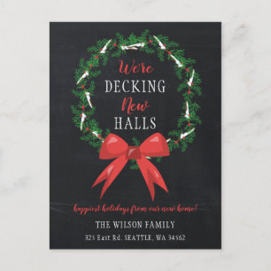 Chalk Decking The New Halls Moving Announcement Postcard