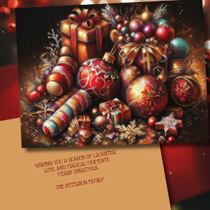 Chalk Drawing Christmas Gift Candy Ornament Holiday Card