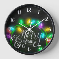 Chalk Drawn Merry and Bright with Lights