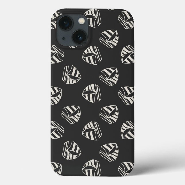 Chalk Drawn Sailboat Pattern Case-Mate iPhone Case (Back)