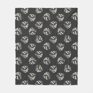 Chalk Drawn Sailboat Pattern Fleece Blanket