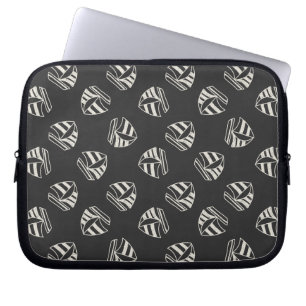 Chalk Drawn Sailboat Pattern Laptop Sleeve