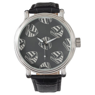 Chalk Drawn Sailboat Pattern Watch