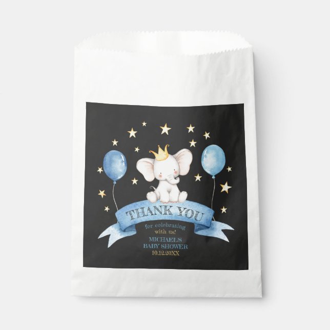 chalk elephant STARS BALLOONS Favour Bag (Front)