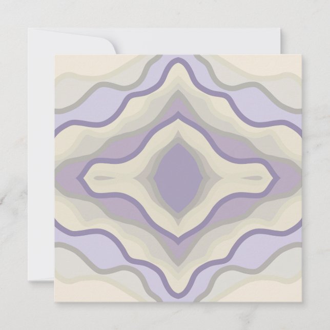 Chalk Grey Lavender Octagon Star Geometric Design Card (Front)