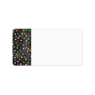Chalk It Up! Rainbow Polka Dots – Chalkboard Print Label