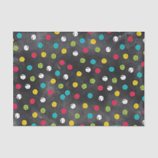 Chalk It Up! Rainbow Polka Dots – Chalkboard Print Tissue Paper