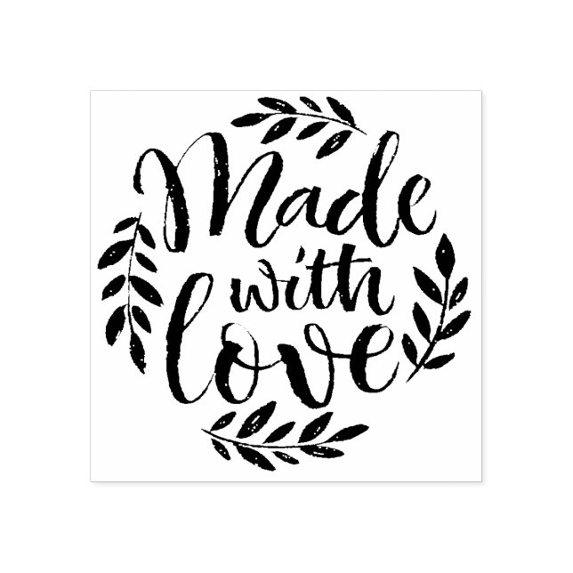 Chalk Lettering Made With Love Rubber Stamp (Imprint)