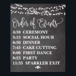 Chalk Lights Order of Events Poster<br><div class="desc">Elegant order of events wedding schedule timeline for your wedding reception and ceremony!</div>