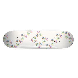 Chalk-like flowers skateboard