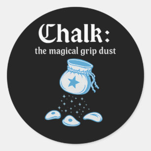 Chalk Magical Grip Dust Wizard Climbing Artwork Classic Round Sticker