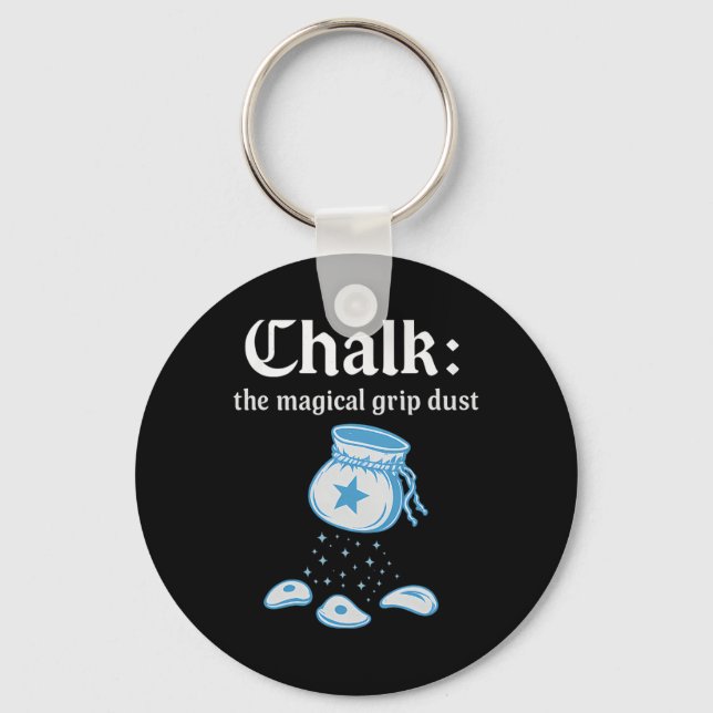 Chalk Magical Grip Dust Wizard Climbing Artwork  Key Ring (Front)