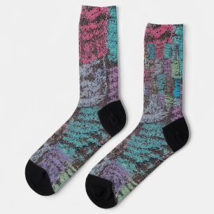 Chalk on the sidewalk socks