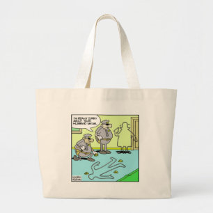 Chalk Outline Funny Police Gifts & Collectibles Large Tote Bag