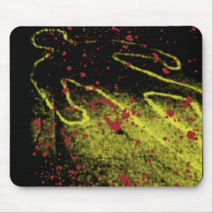 Chalk Outline Mouse Pad