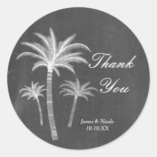 Chalk Palm Trees Destination Travel Favour Sticker