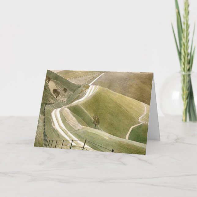 Chalk Paths By Eric Ravilious Card (Front)