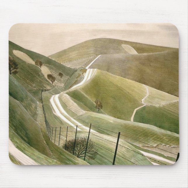 Chalk Paths By Eric Ravilious Mouse Pad (Front)