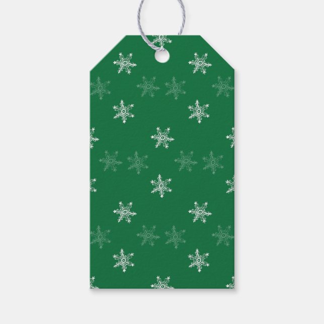 Chalk Snowflake Pattern Gift Tags (Front)