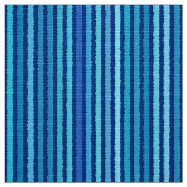 Chalk Stripes - Cobalt and Sky Blue Fabric (Swatch)
