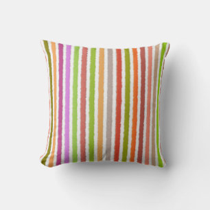 Chalk Stripes - Cream and Multi Colours Cushion