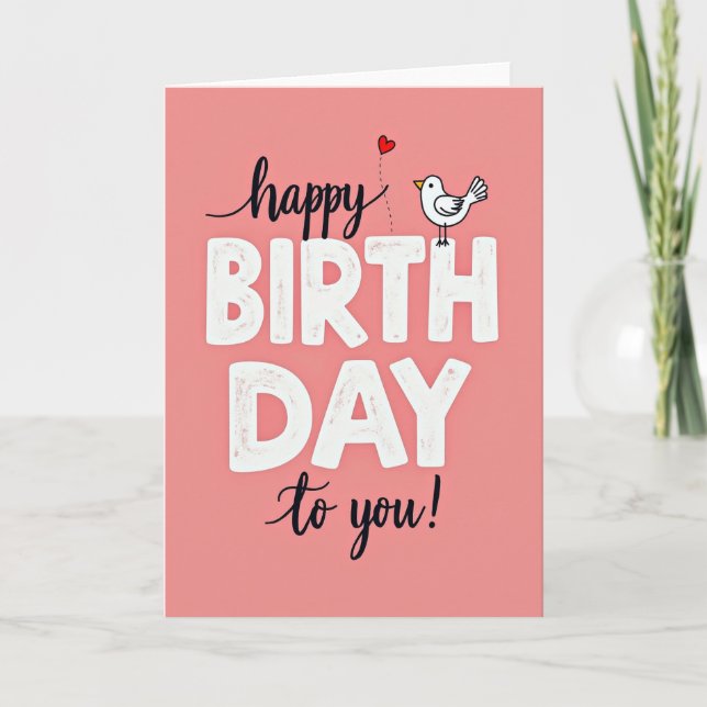 Chalk Style Birthday Card (Front)