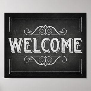 Chalk Style Party Print / WELCOME Sign Poster