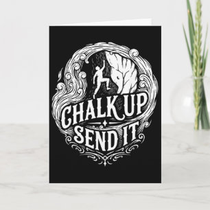 Chalk Up Send It Rock Climbing Adventure Card