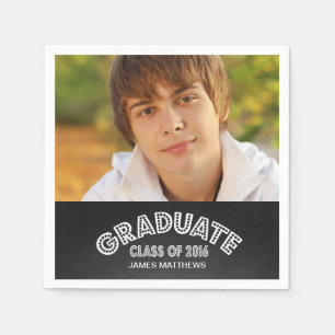 CHALKBOARD 2016 GRADUATION PARTY PAPER NAPKINS