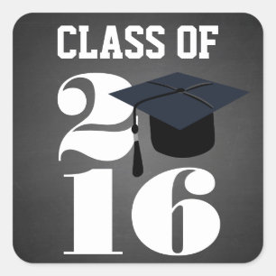 Chalkboard 2016 Graduation Sticker