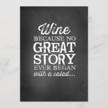 Chalkboard 5x7 Table Sign Wine Because