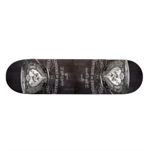 Chalkboard Alice in Wonderland tea party teacup Skateboard