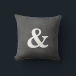 Chalkboard Ampersand Outdoor Pillow<br><div class="desc">A large white ampersand accents this cute outdoor cushion on a chalkboard background,  making it a perfect addition to the coordinating Mr. and Mrs. pillows for an outdoor sweetheart table or the newlyweds patio or deck.</div>