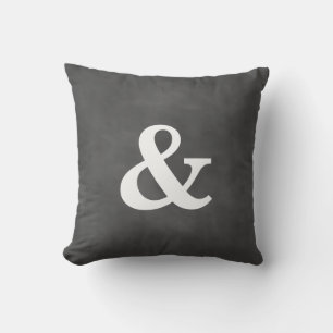 Chalkboard Ampersand Outdoor Pillow