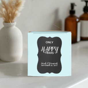 Chalkboard Aqua Mini Wedding Tissue Boxes