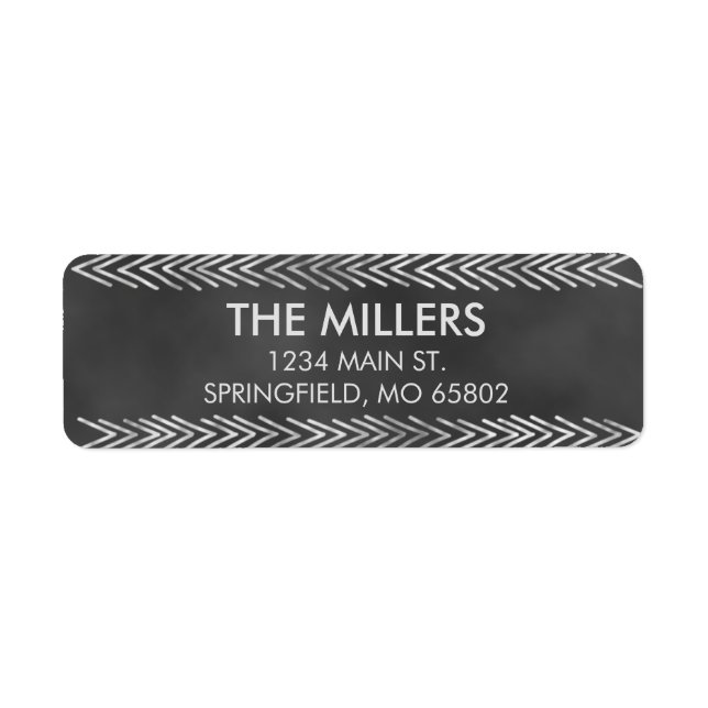 Chalkboard Arrows Return Address Labels (Front)