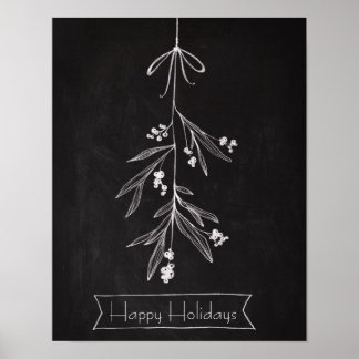 Chalkboard Art - Mistletoe Poster