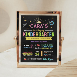 Chalkboard Back to School Last Day Sign