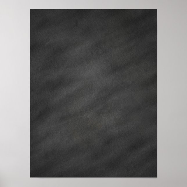 Chalkboard Background Gray Black Chalk Board Blank Poster (Front)