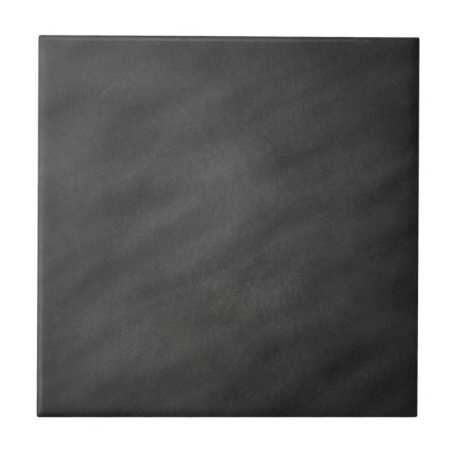 Chalkboard Background Grey Black Chalk Board Blank Ceramic Tile (Front)